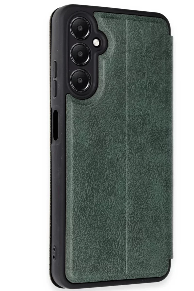 Newface Samsung Galaxy A36 Kılıf Flip Cover - Koyu Yeşil