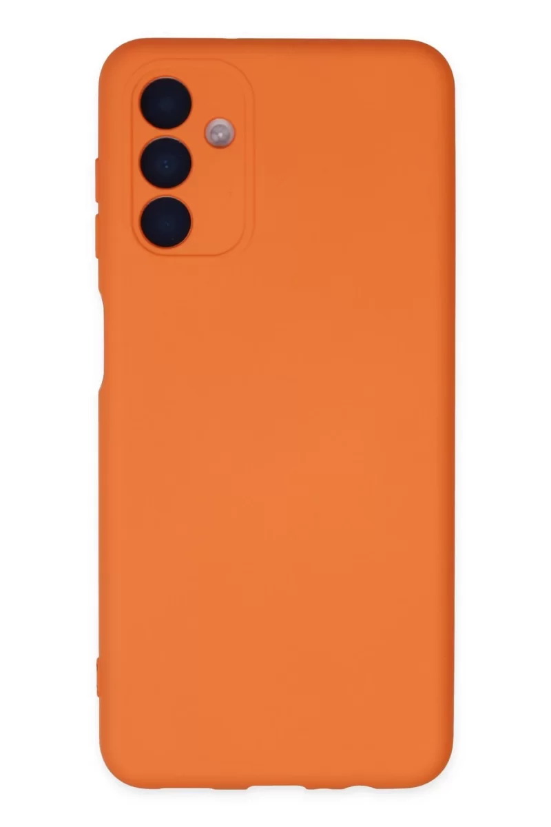 Newface Samsung Galaxy A04S Kılıf Nano içi Kadife Silikon - Turuncu