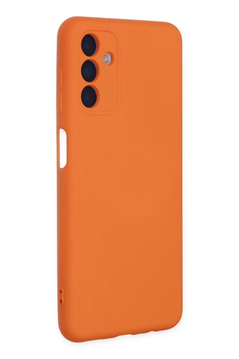 Newface Samsung Galaxy A04S Kılıf Nano içi Kadife Silikon - Turuncu