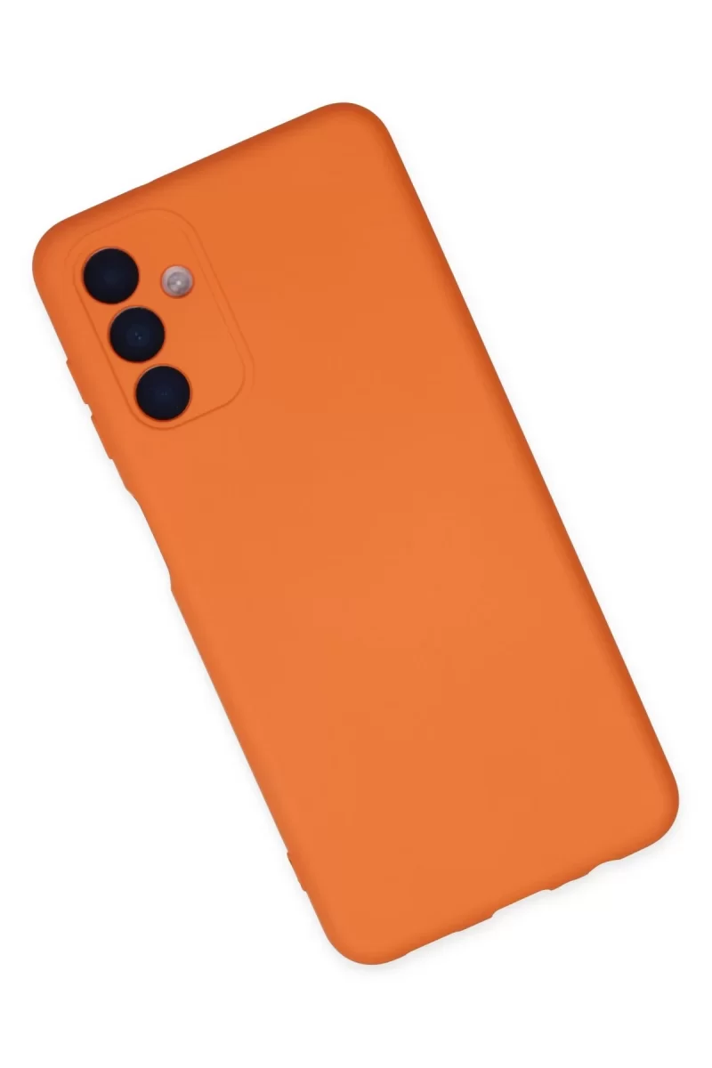 Newface Samsung Galaxy A04S Kılıf Nano içi Kadife Silikon - Turuncu