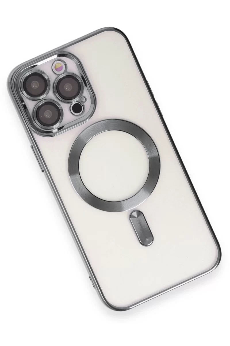 Newface Apple iPhone 15 Pro Kılıf Kross Magneticsafe Kapak - Titan Gri