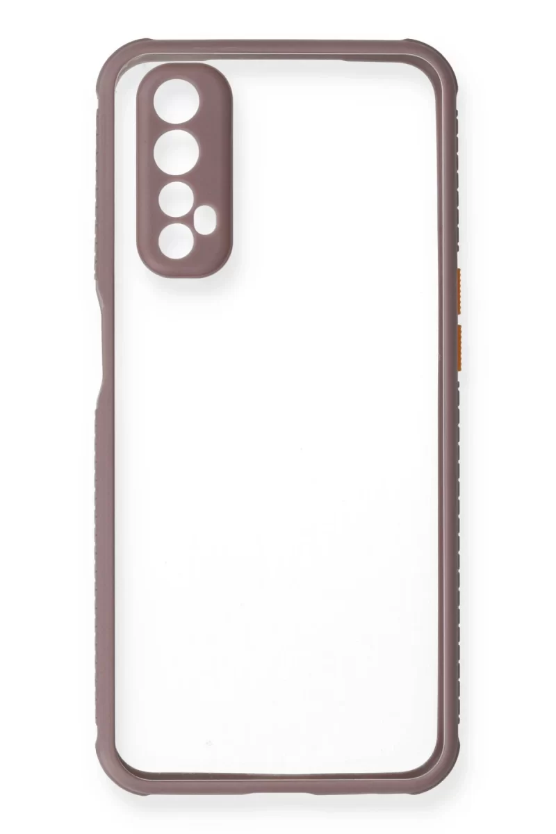 Newface Realme 7 Kılıf Miami Şeffaf Silikon - Açık Mor