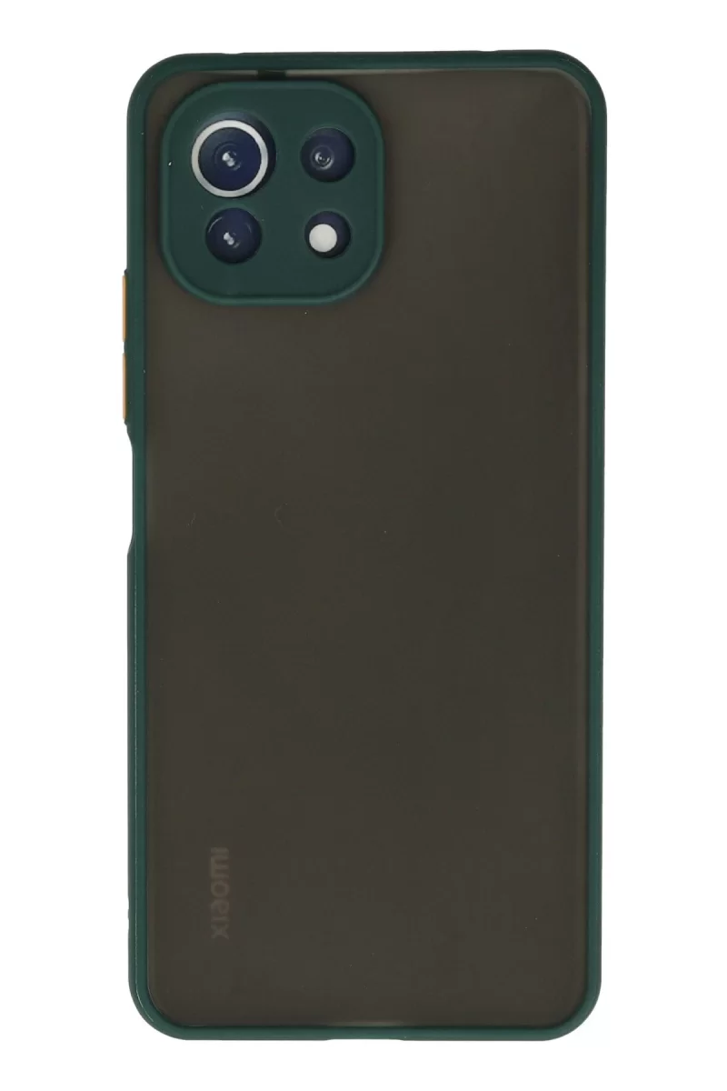 Newface Xiaomi Mİ 11 Lite Kılıf Montreal Silikon Kapak - Yeşil