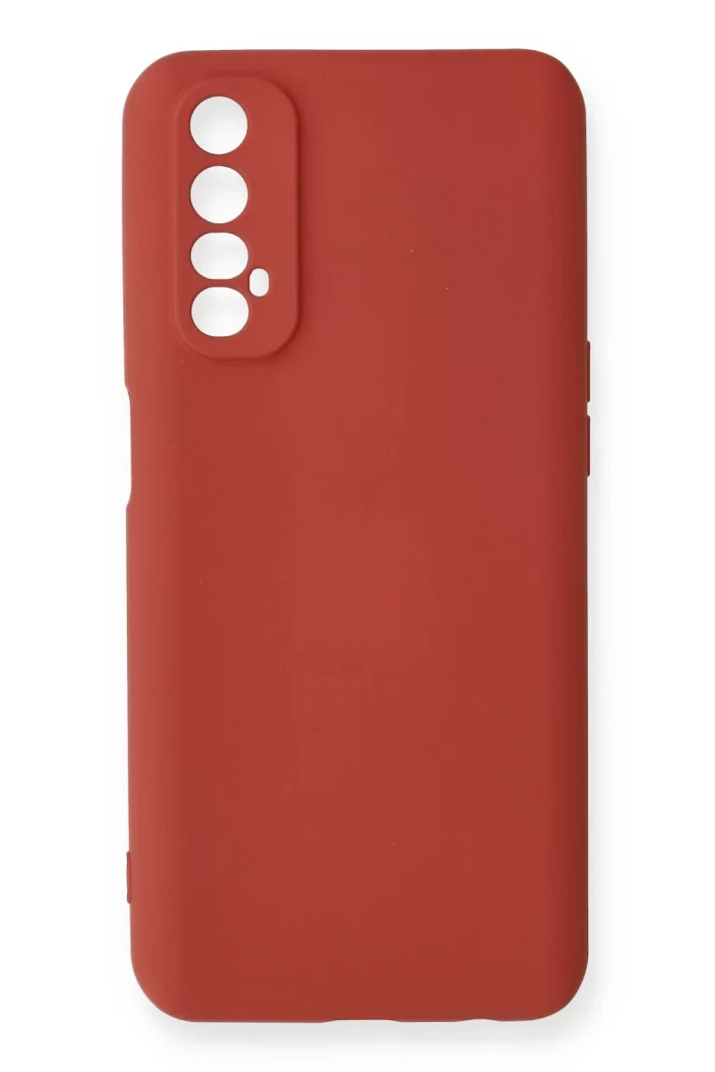Newface Realme 7 Kılıf Nano içi Kadife Silikon - Kiremit