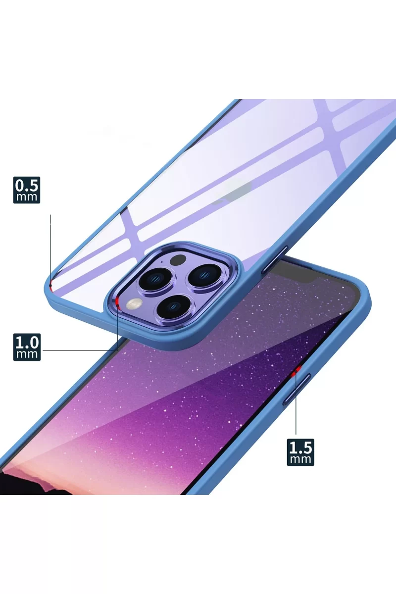 Newface Apple iPhone 14 Pro Max Kılıf Power Silikon - Mavi