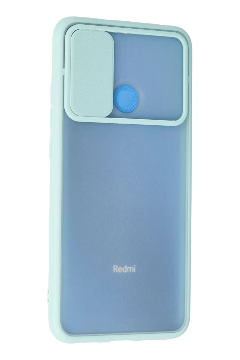 Newface Xiaomi Redmi 9C Kılıf Palm Buzlu Kamera Sürgülü Silikon - Turkuaz