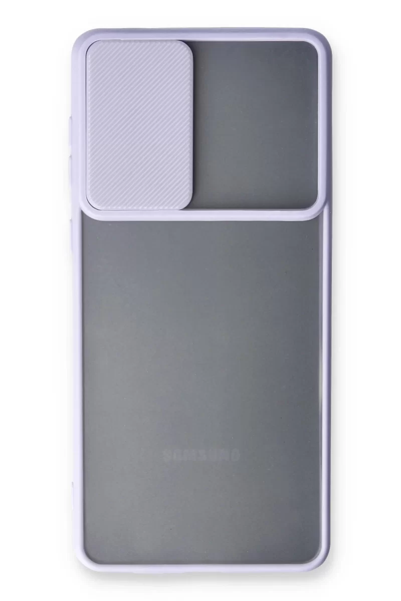 Newface Samsung Galaxy A33 5G Kılıf Palm Buzlu Kamera Sürgülü Silikon - Lila