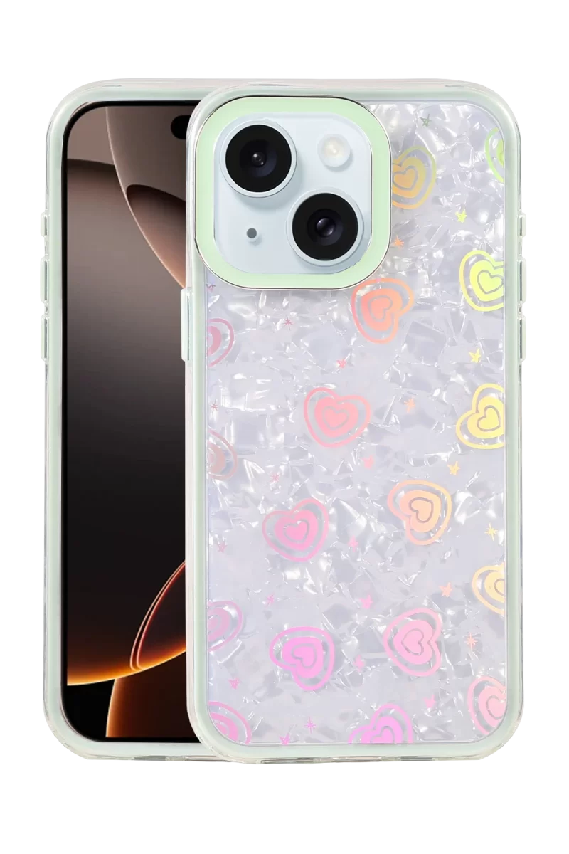 Newface Apple iPhone 14 Lumi Desenli Kapak - Yeşil