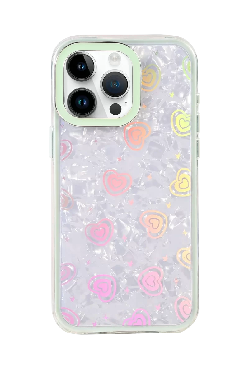 Newface Apple iPhone 14 Lumi Desenli Kapak - Yeşil