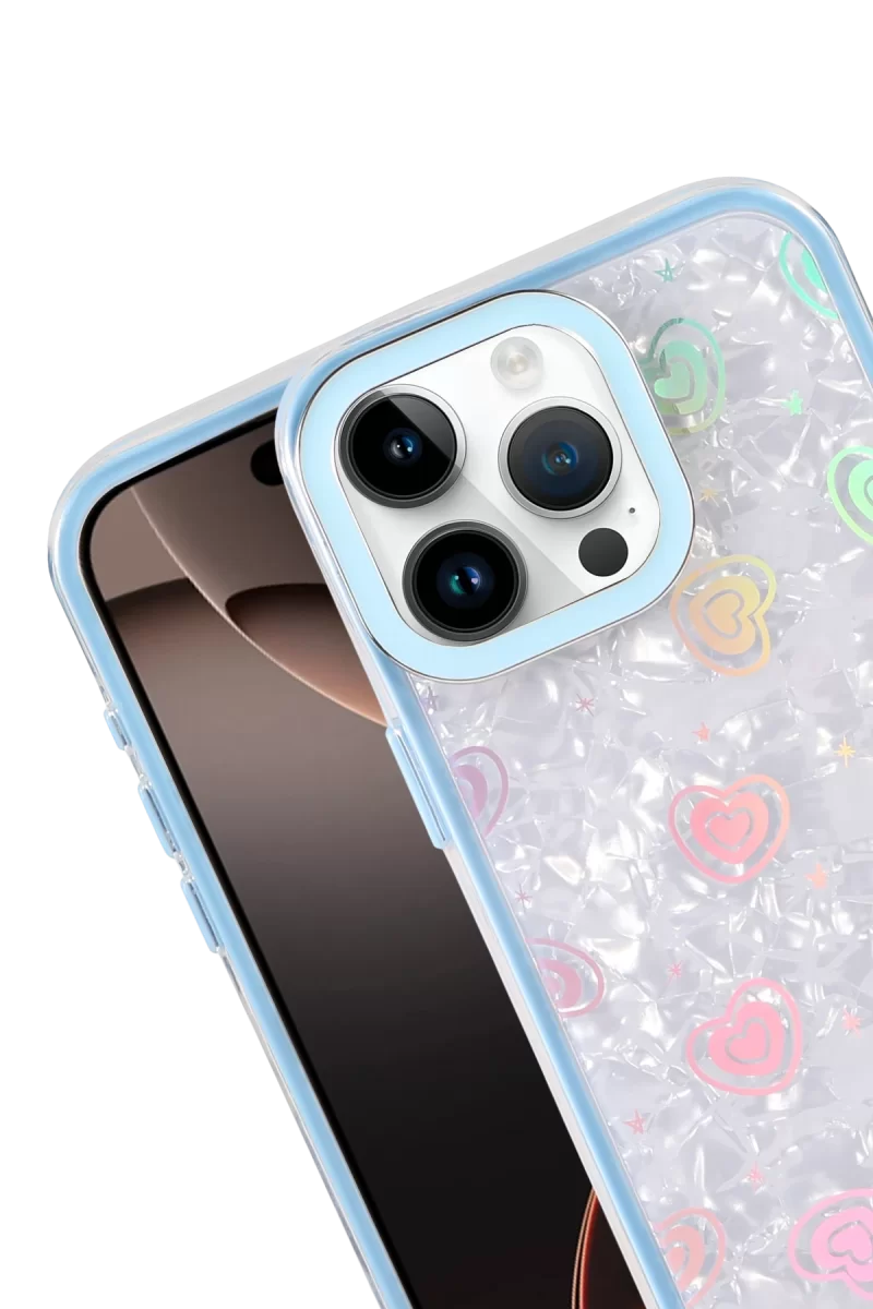 Newface Apple iPhone 15 Pro Lumi Desenli Kapak - Mavi