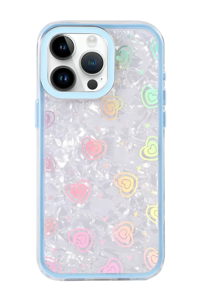 Newface Apple iPhone 15 Pro Lumi Desenli Kapak - Mavi