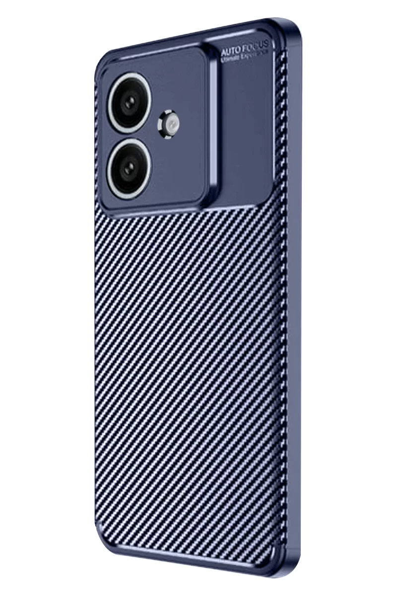 Newface Oppo A3 Kılıf Auto Focus Karbon Kapak - Lacivert