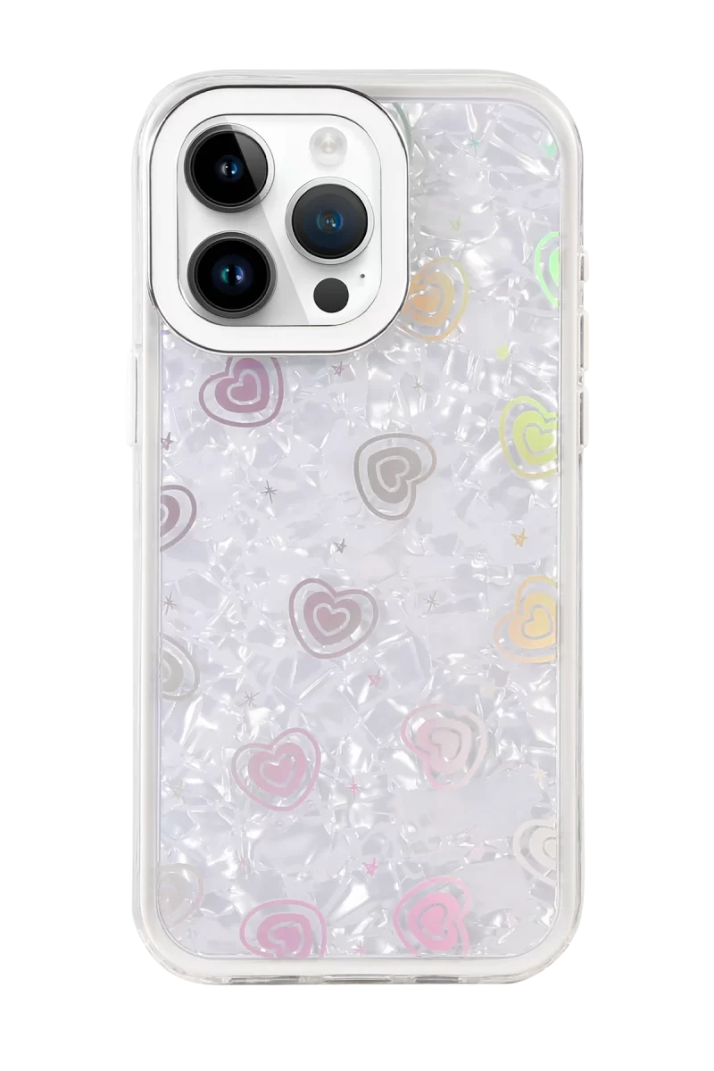 Newface Apple iPhone 14 Lumi Desenli Kapak - Beyaz
