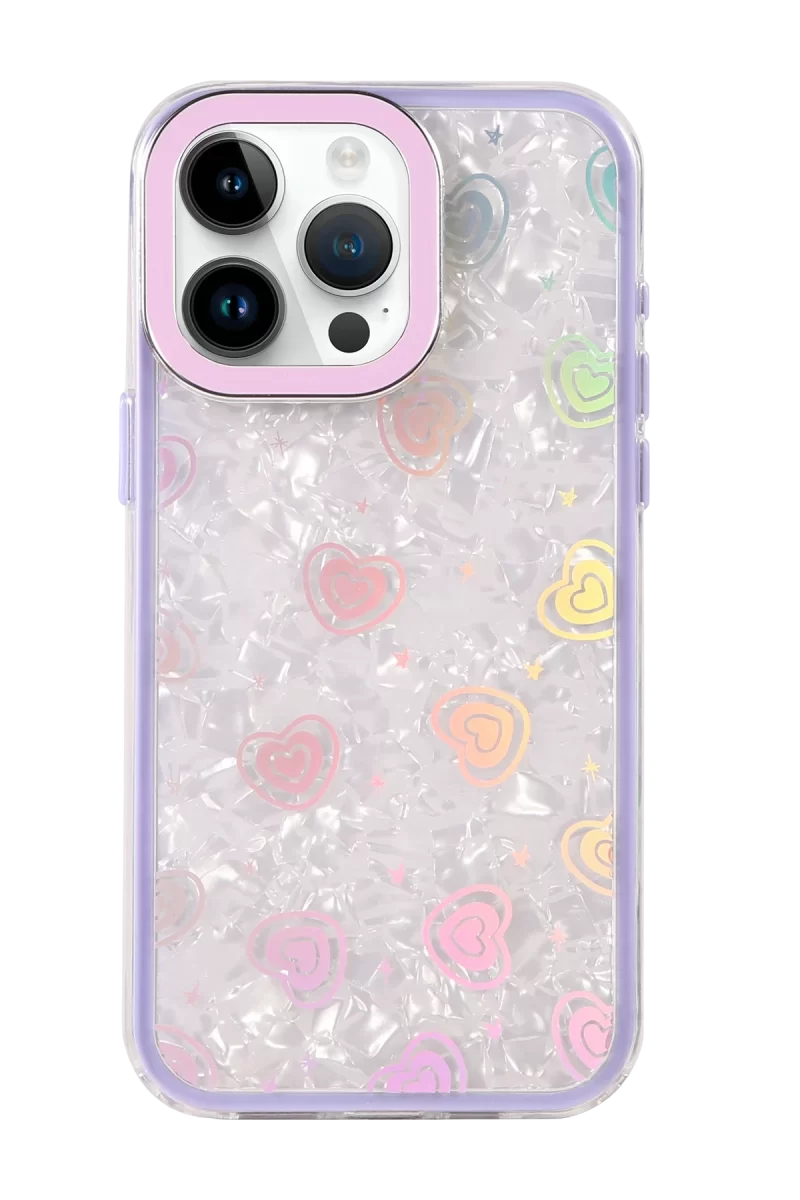 Newface Apple iPhone 15 Pro Lumi Desenli Kapak - Mor