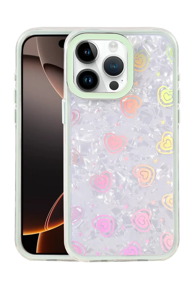 Newface Apple iPhone 16 Pro Lumi Desenli Kapak - Yeşil