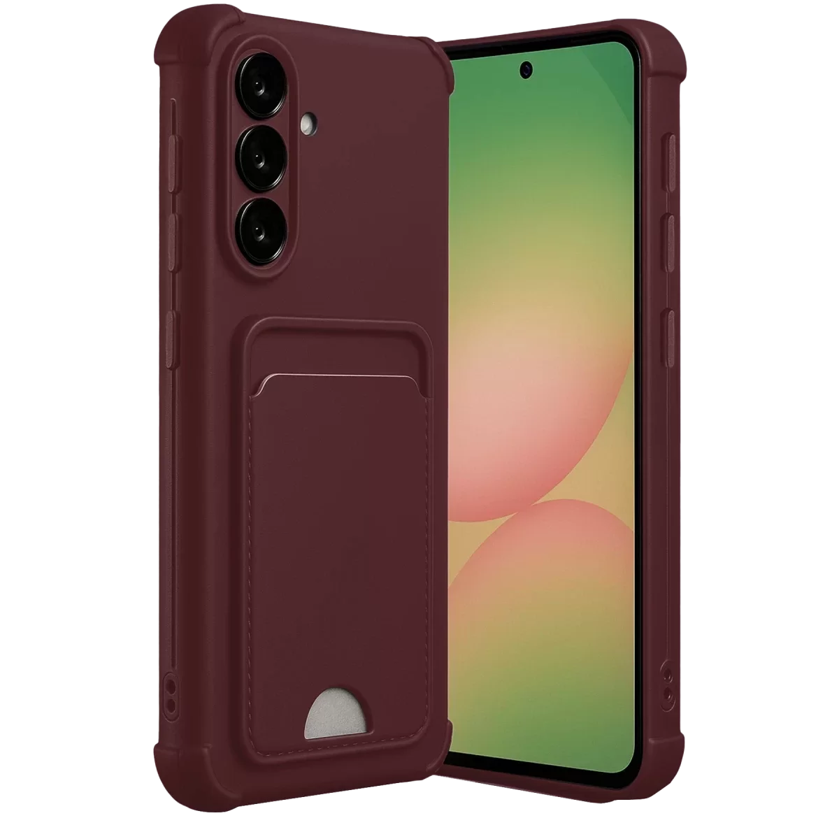 Newface Samsung Galaxy A36 Kılıf Kelvin Kartvizitli Silikon - Bordo
