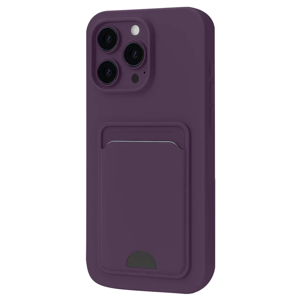 Newface Apple iPhone 16 Pro Max Kılıf Kelvin Kartvizitli Silikon - Derin Mor