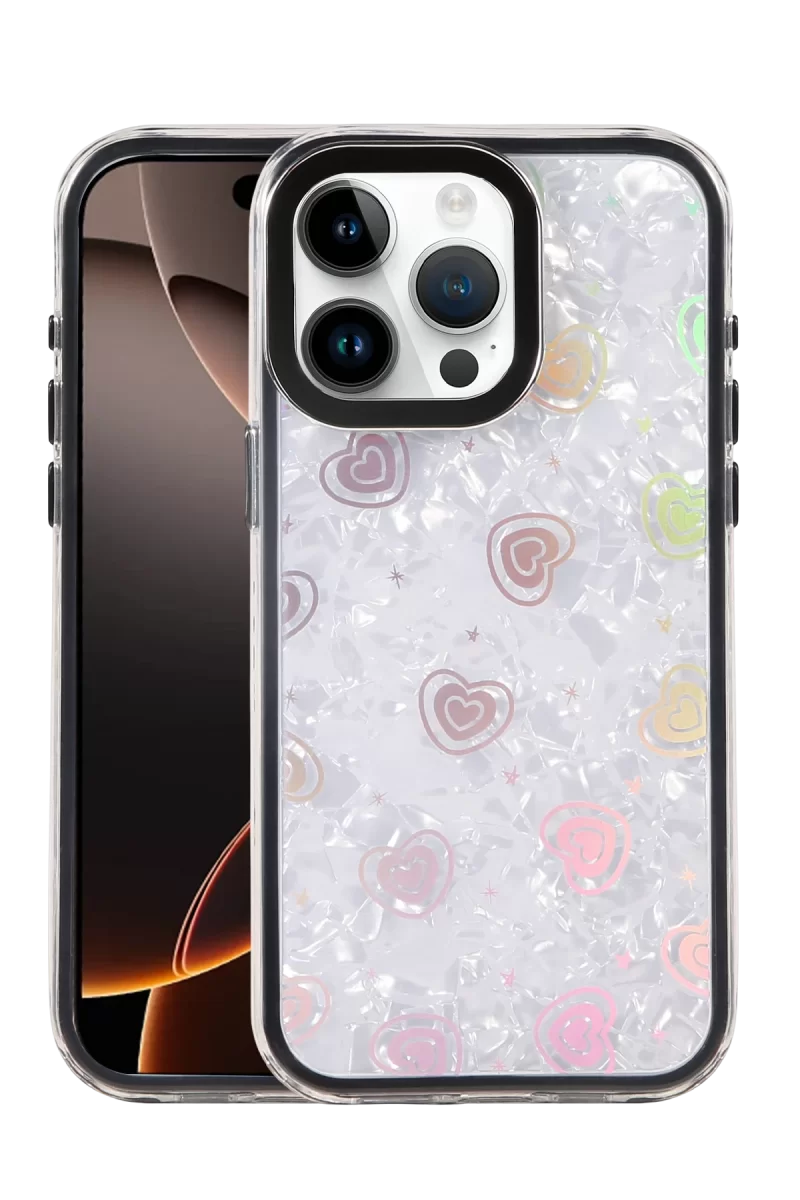 Newface Apple iPhone 15 Pro Lumi Desenli Kapak - Siyah