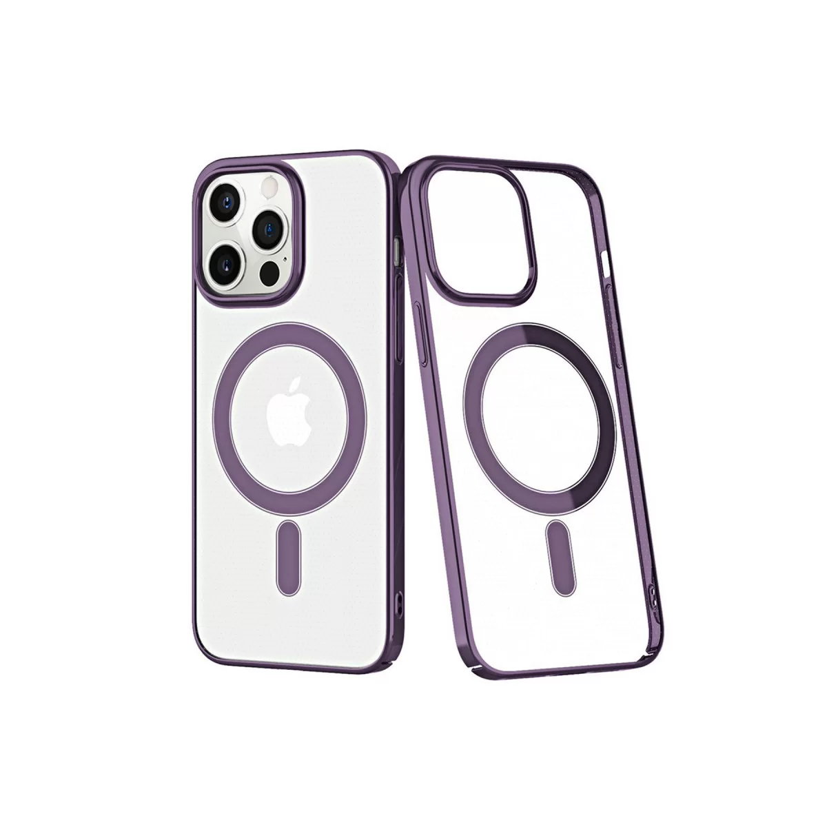 Newface Apple iPhone 13 Pro Max Kılıf Element Magneticsafe Sert Kapak - Derin Mor