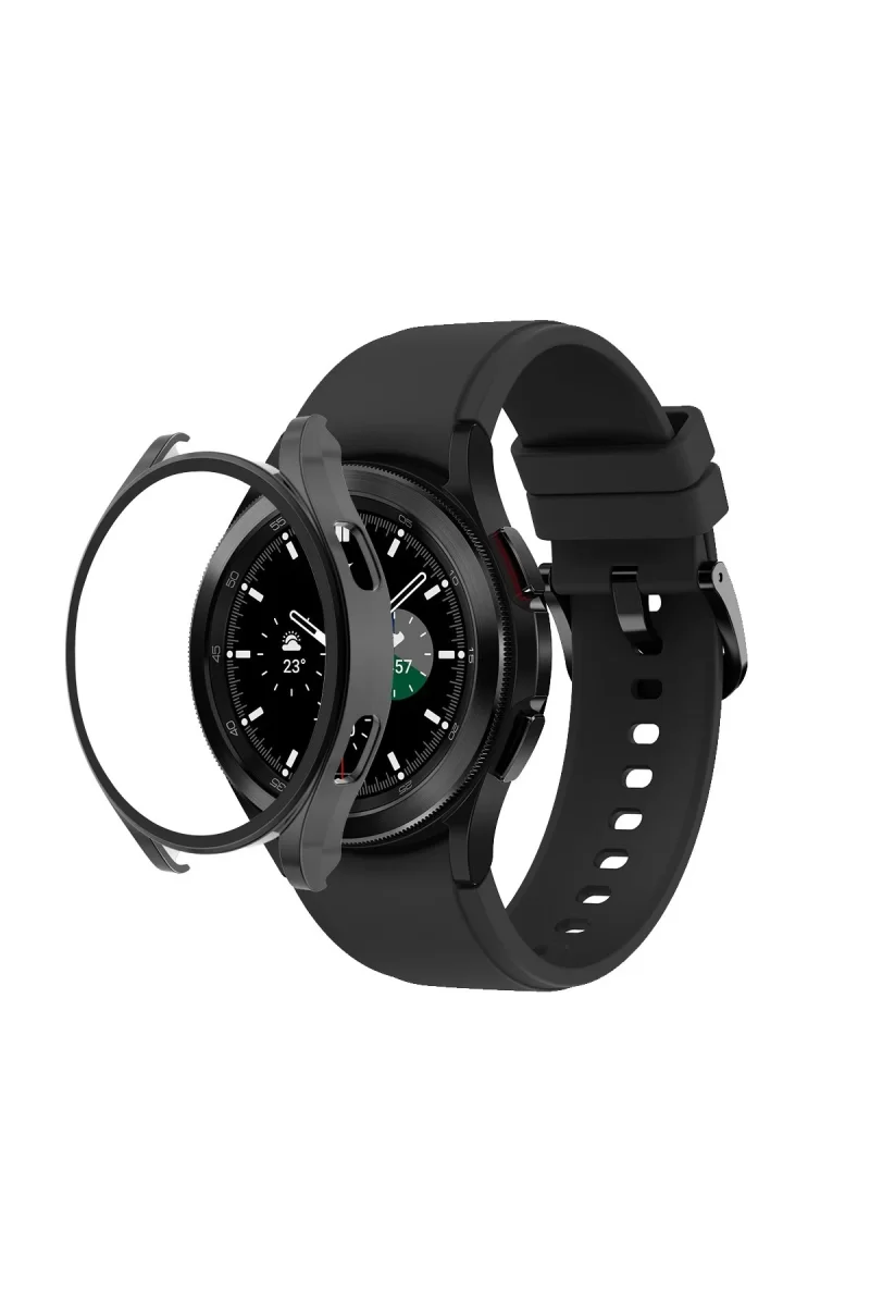 Newface Watch 5 Pro 45mm Wall Camlı Kasa Ekran Koruyucu - Siyah