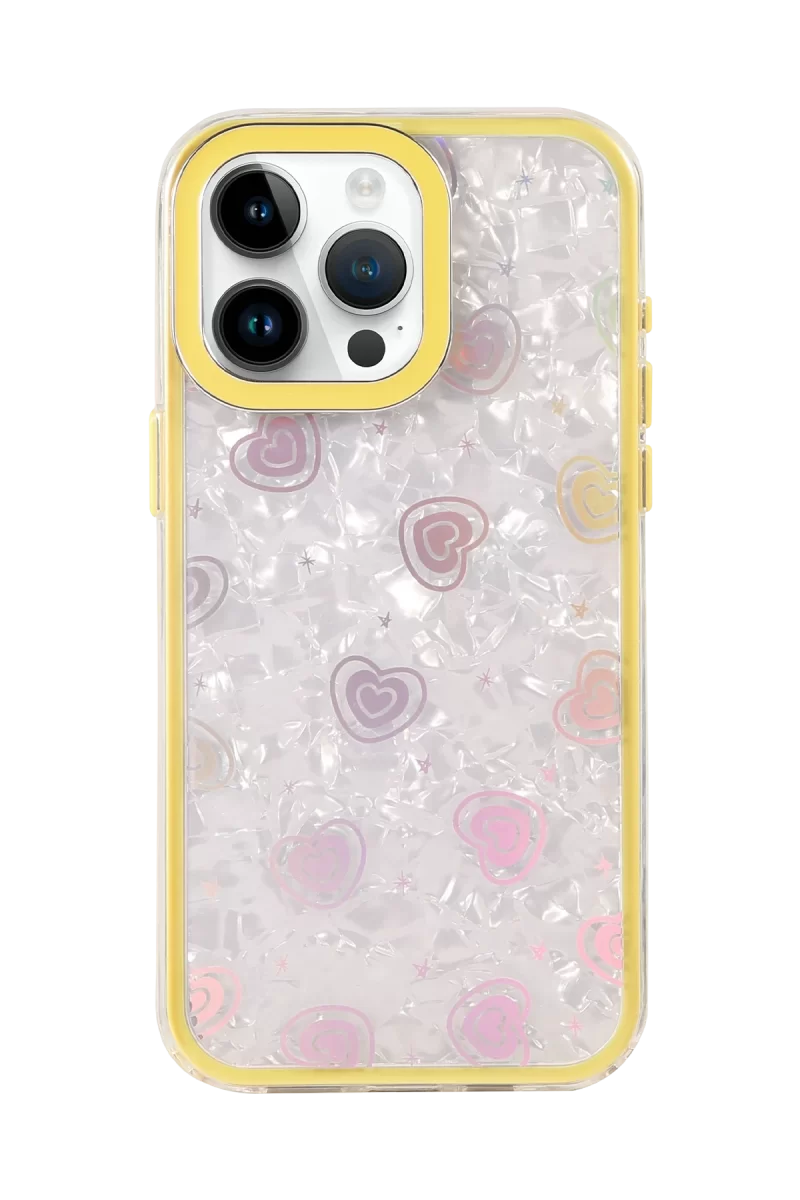 Newface Apple iPhone 16 Pro Lumi Desenli Kapak - Sarı