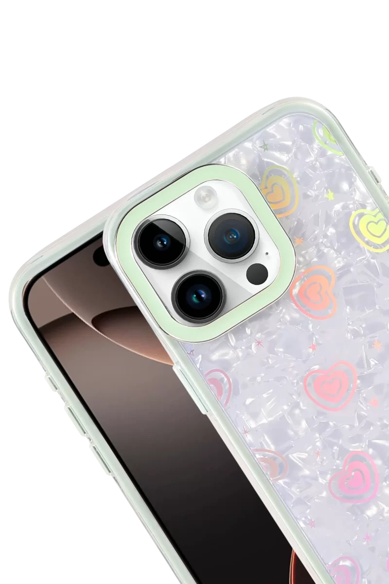 Newface Apple iPhone 15 Pro Max Lumi Desenli Kapak - Yeşil
