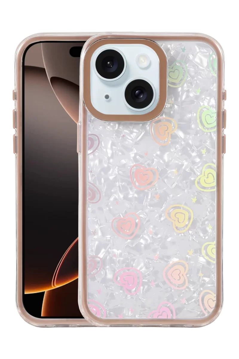 Newface Apple iPhone 14 Lumi Desenli Kapak - Çöl Titanyum