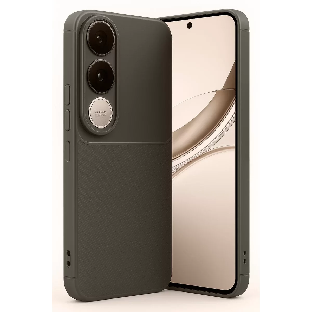 Newface Vivo V50 Lite 4G Auto Focus Karbon Kapak - Kahverengi
