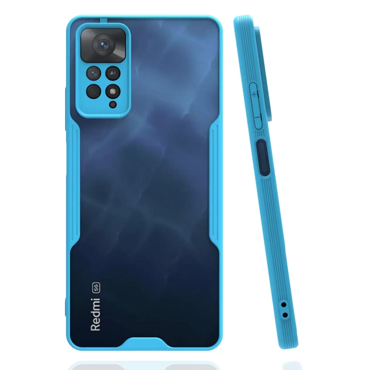Newface Xiaomi Redmi Note 11 Pro Kılıf Platin Silikon - Mavi