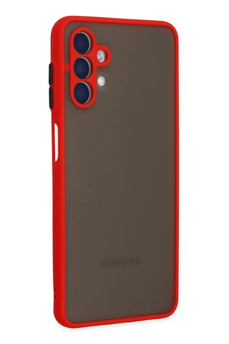 Newface Samsung Galaxy A04S Kılıf Montreal Silikon Kapak - Kırmızı