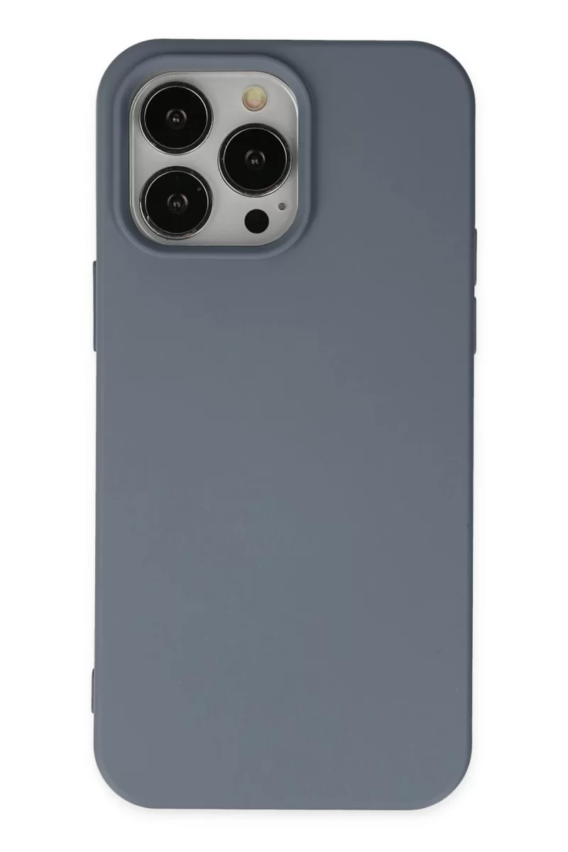Newface Apple iPhone 15 Pro Max Kılıf Nano içi Kadife Silikon - Gri