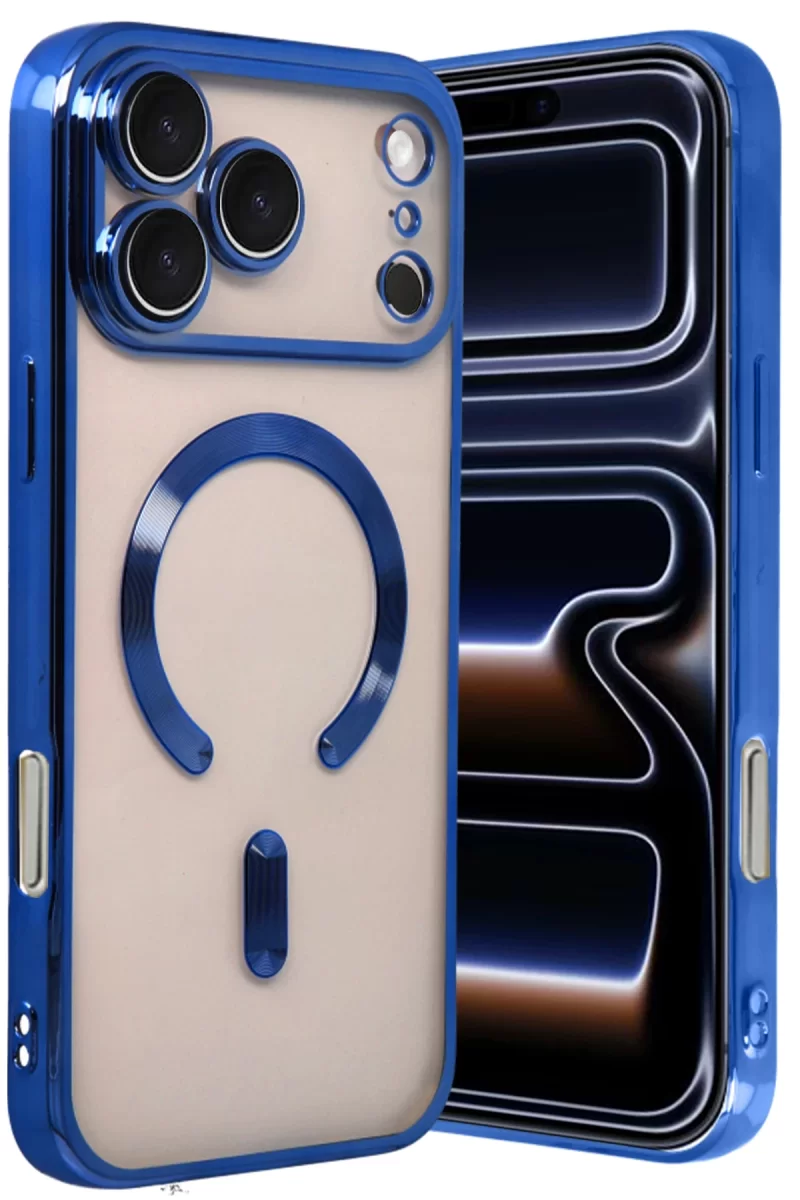 Newface Apple iPhone 17 Pro Max Kross Magneticsafe Kapak - Lacivert