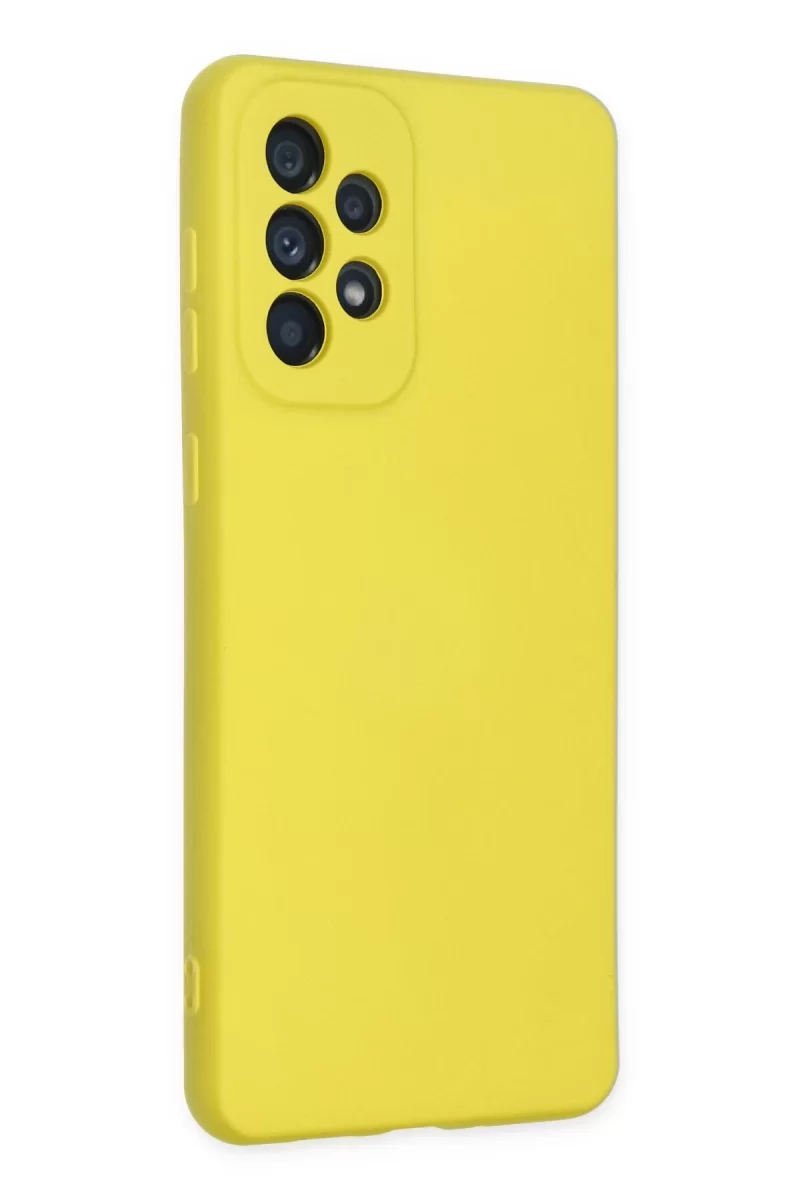 Newface Samsung Galaxy A23 4G Kılıf Nano içi Kadife Silikon - Sarı