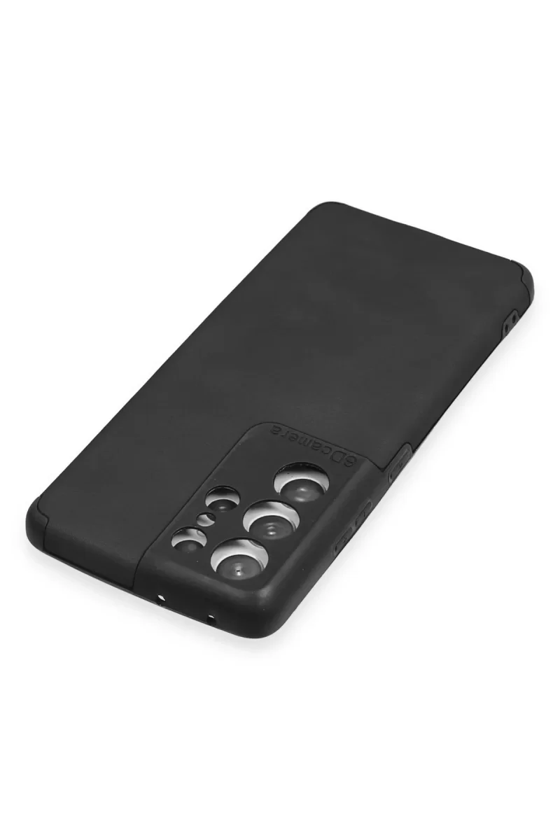 Newface Samsung Galaxy S21 Ultra Kılıf Loop Deri Silikon - Siyah