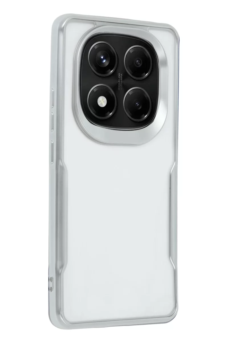 Newface Xiaomi Redmi Note 14 Pro 4G Kılıf Boyi Silikon Kapak - Gümüş