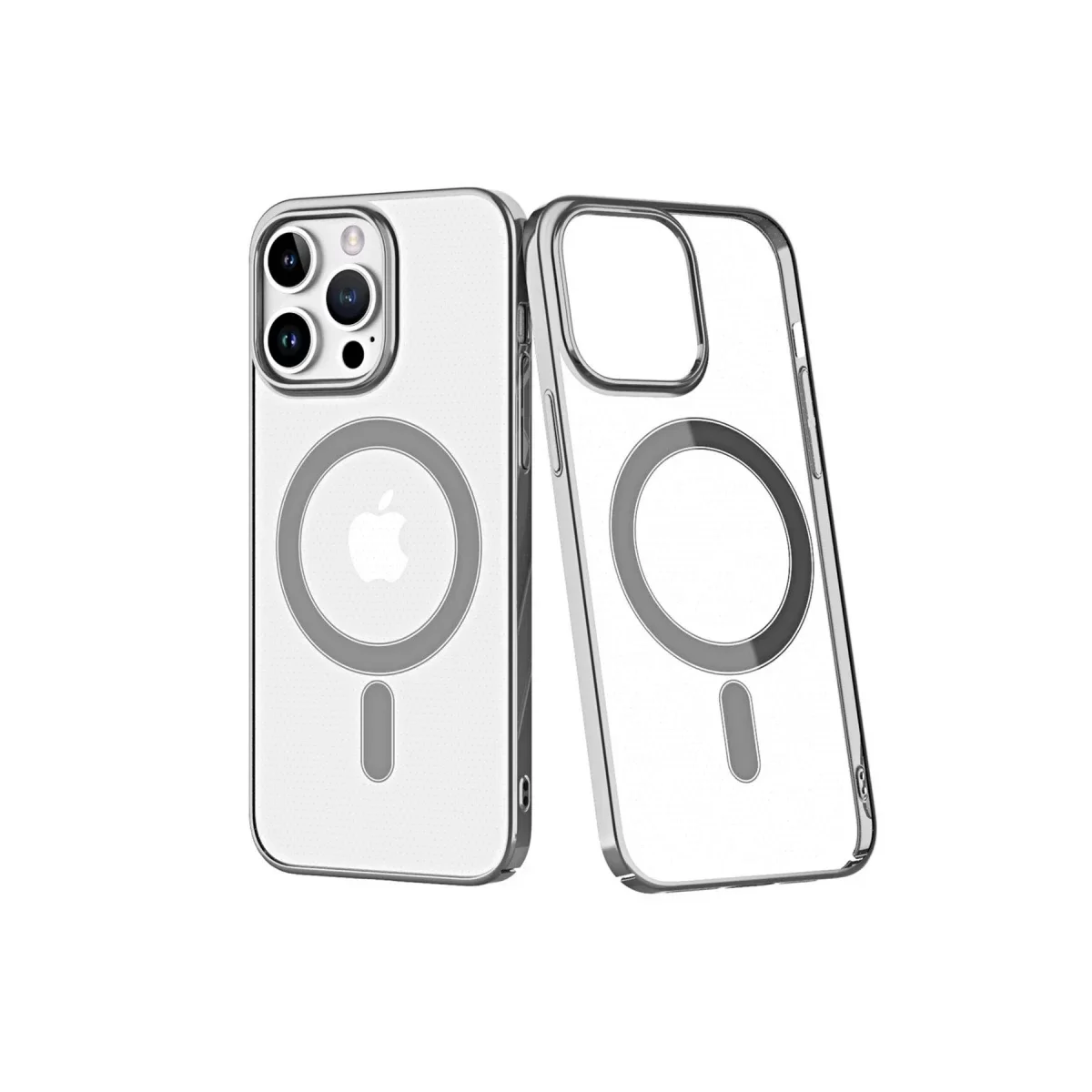 Newface Apple iPhone 14 Pro Max Kılıf Element Magneticsafe Sert Kapak - Gümüş