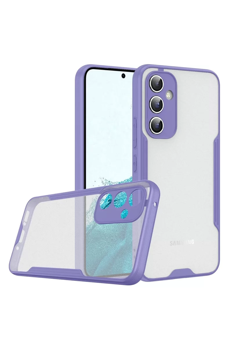 Newface Samsung Galaxy A24 4G Kılıf Platin Silikon - Lila