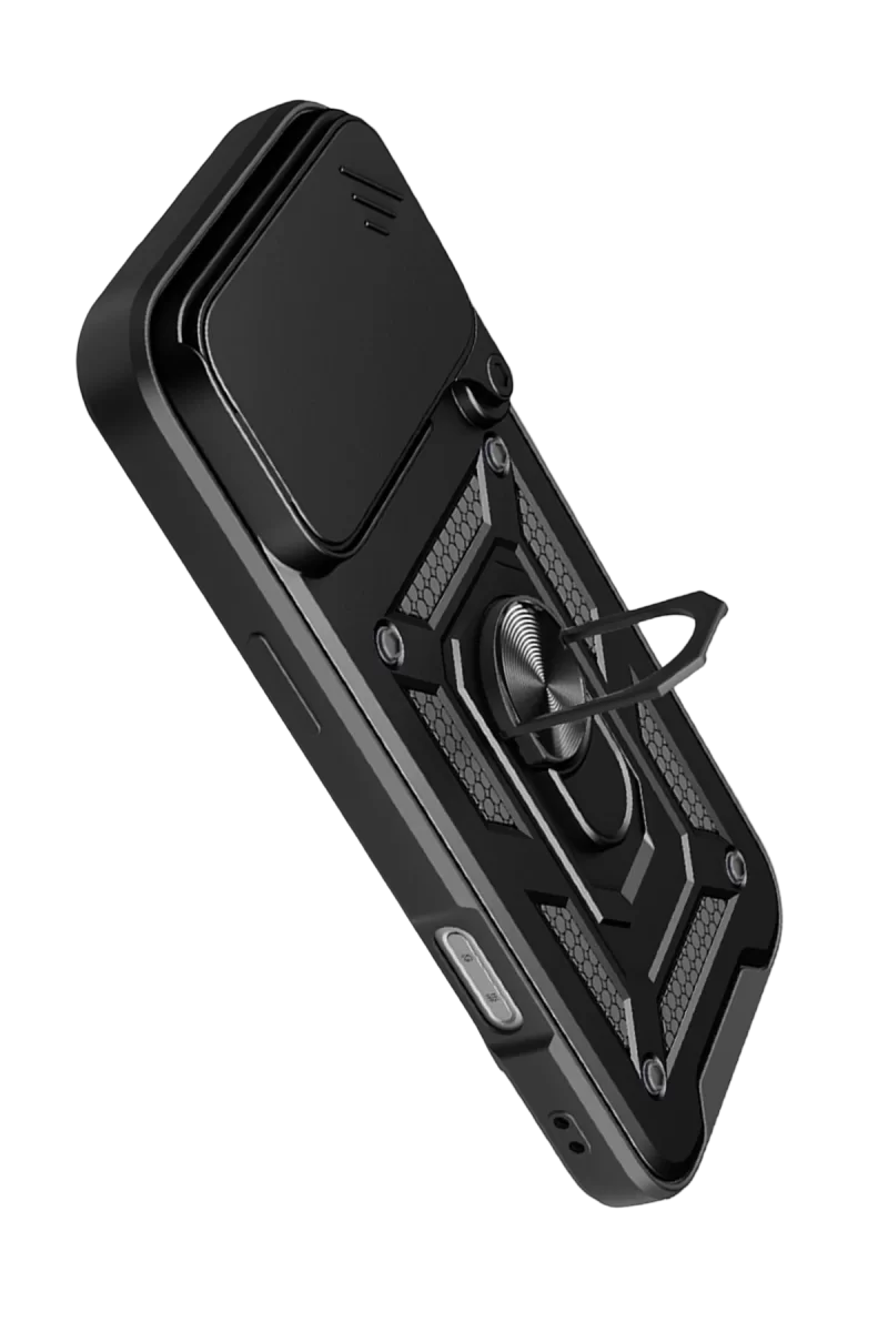 Newface Apple iPhone 17 Pro Pars Lens Yüzüklü Silikon - Siyah