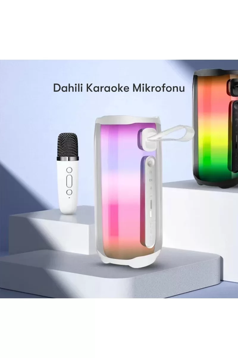 Newface Pluse 5 Mikrofonlu RGB Kablosuz Hoparlör - Siyah