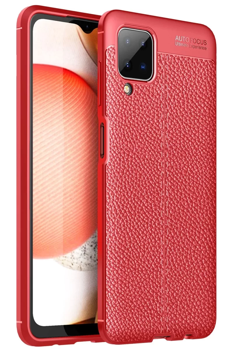 Newface Samsung Galaxy A12 Kılıf Auto Focus Kapak - Kırmızı