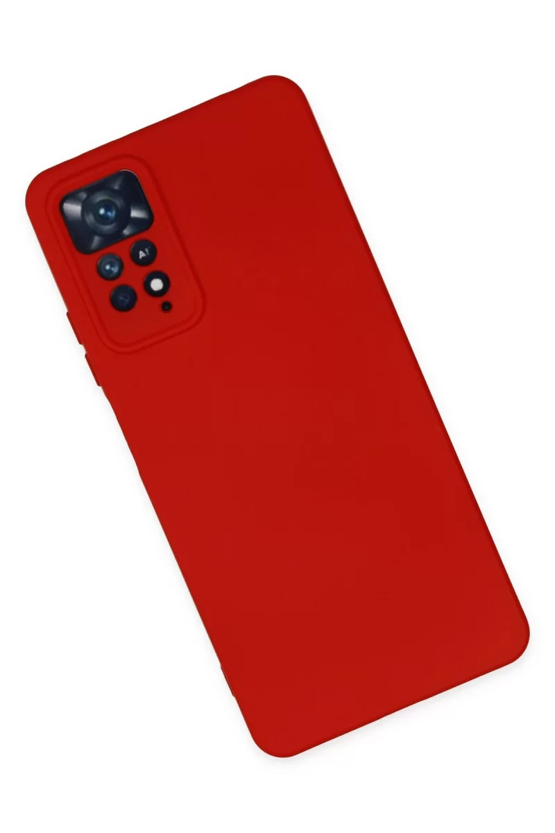 Newface Xiaomi Redmi Note 11 Pro Kılıf Nano içi Kadife Silikon - Kırmızı