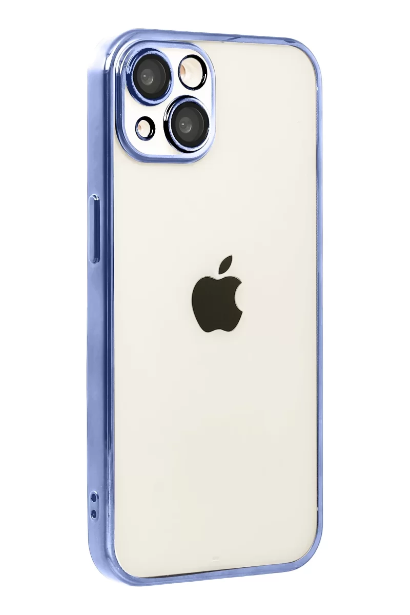 Newface Apple iPhone 15 Razer Lensli Silikon - Açık Mavi