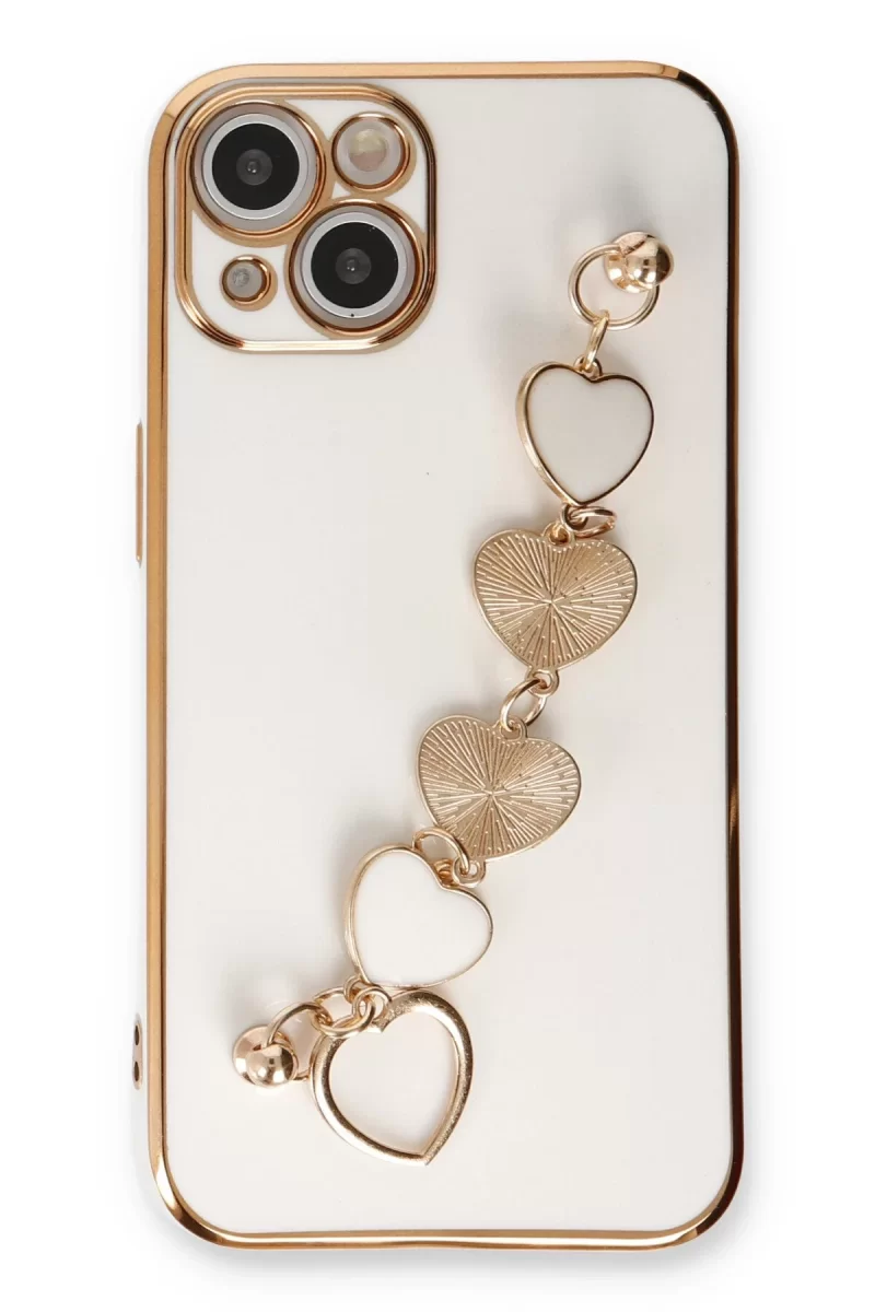 Newface Apple iPhone 14 Kılıf Esila Silikon - Beyaz