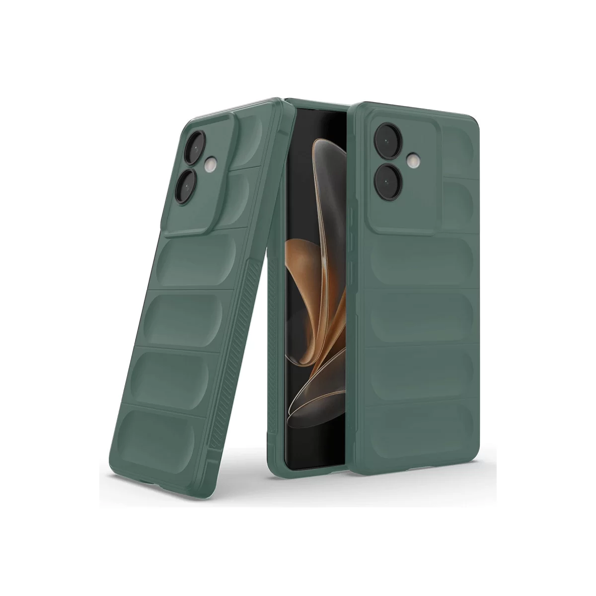 Newface Oppo A3 Kılıf Optimum Silikon - Koyu Yeşil