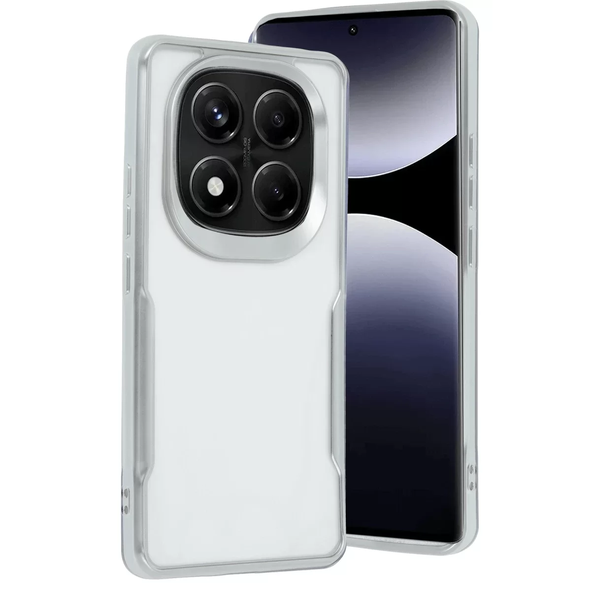 Newface Xiaomi Redmi Note 14 Pro 5G Kılıf Boyi Silikon Kapak - Gümüş