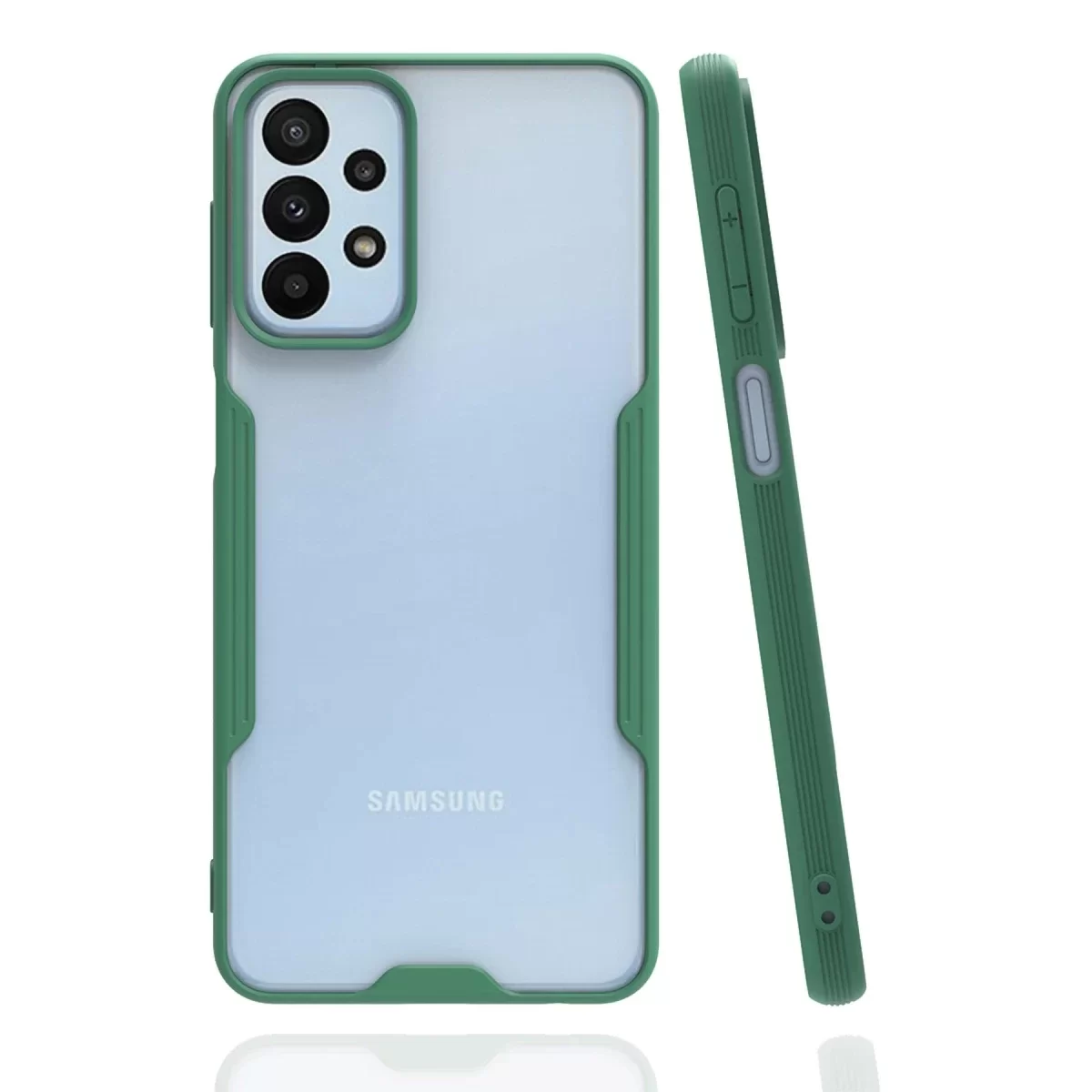 Newface Samsung Galaxy A23 4G Kılıf Platin Silikon - Yeşil