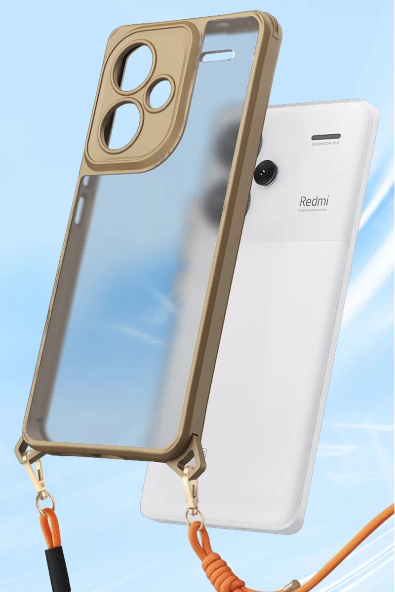 Newface Xiaomi Redmi Note 13 Pro Plus Kılıf Penta Silikon Kılıf - Çöl Titanyum