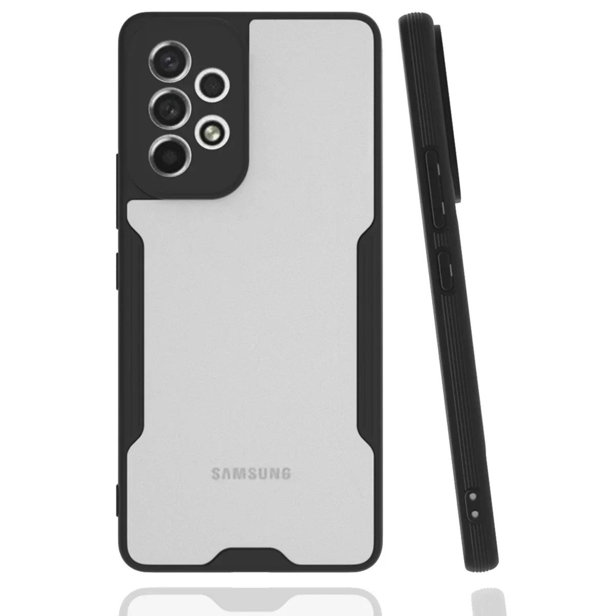 Newface Samsung Galaxy A33 5G Kılıf Platin Silikon - Siyah