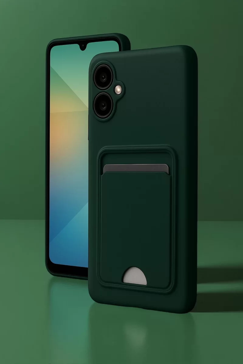 Newface Samsung Galaxy A06 Kılıf Kelvin Kartvizitli Silikon - Siyah