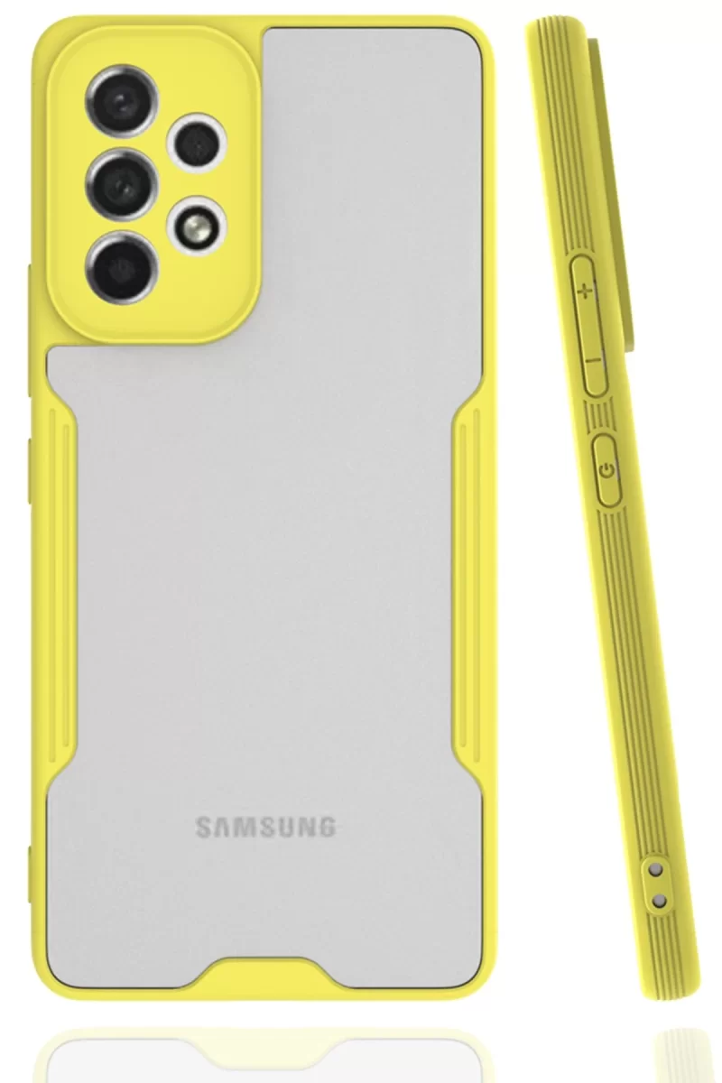 Newface Samsung Galaxy A33 5G Kılıf Platin Silikon - Sarı